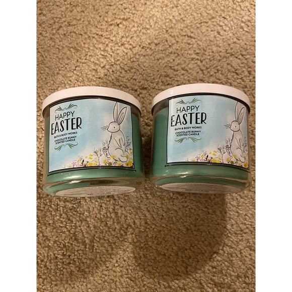 Bath and‎ Body Works Candle happy Easter chocolate bunny candle 2x